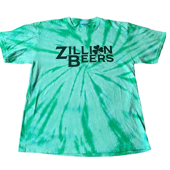 Barstool Sports Shirts Barstool Sports Zillion Beers Green Tie Dye